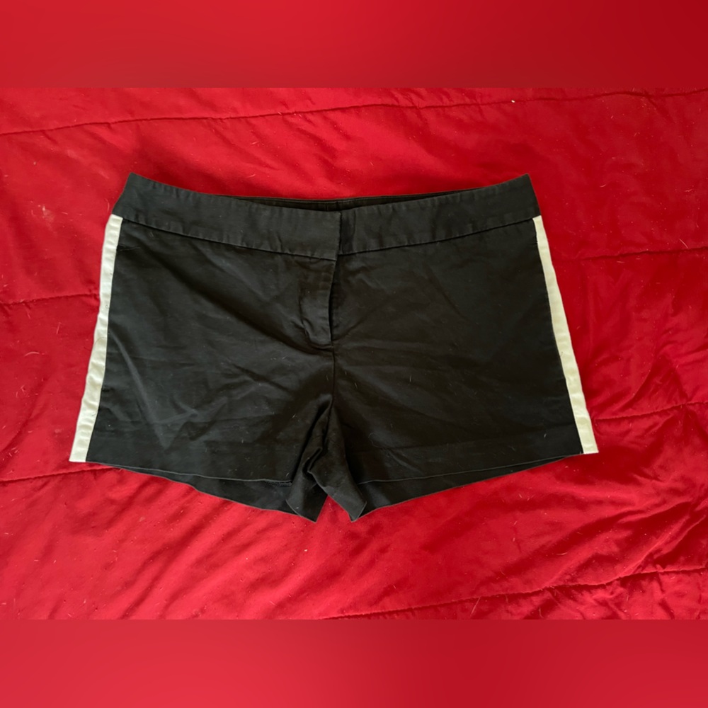 Express black and white shorts